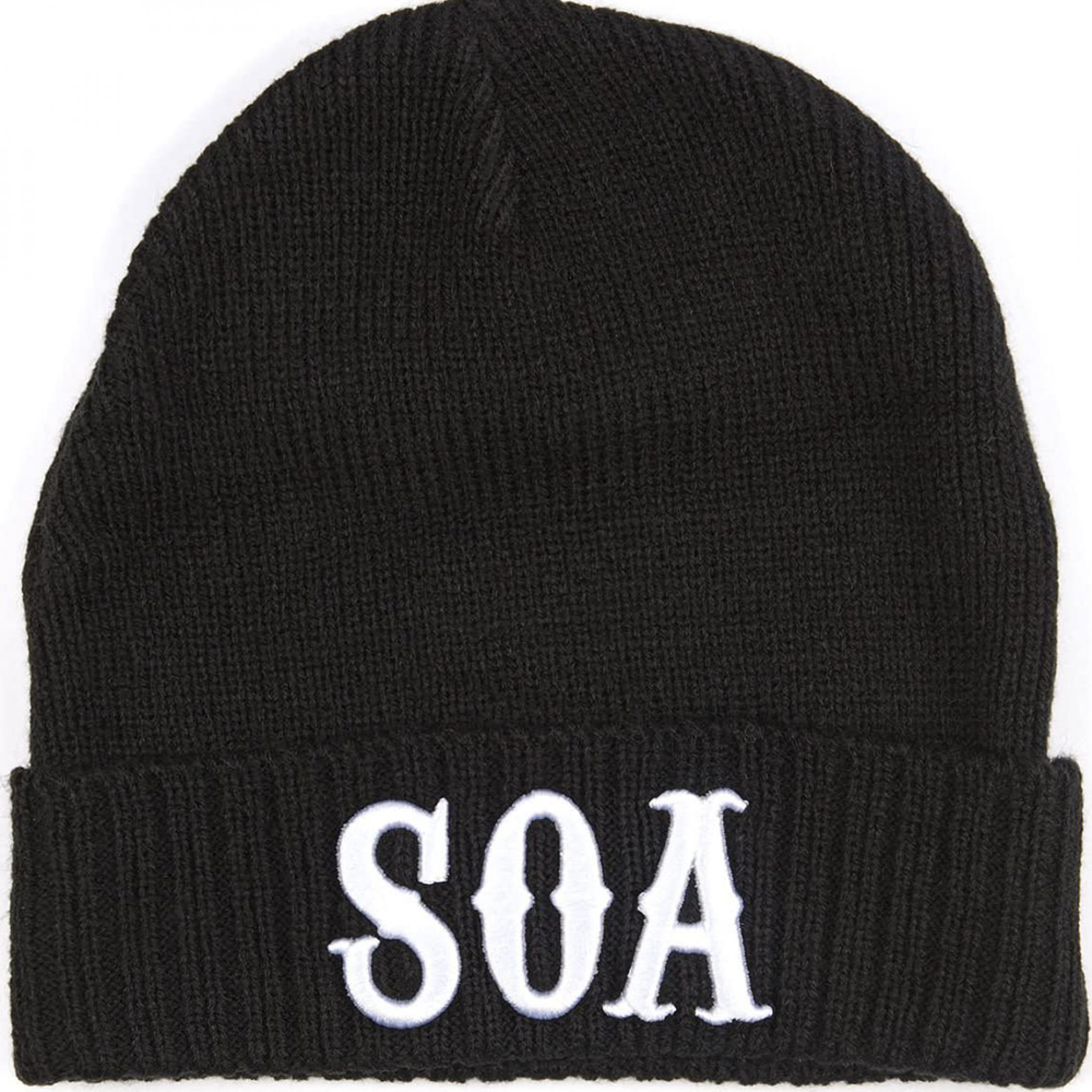 Sons of Anarchy SOA & Anarchist "A" Symbol Reversible Cuff Knit Beanie